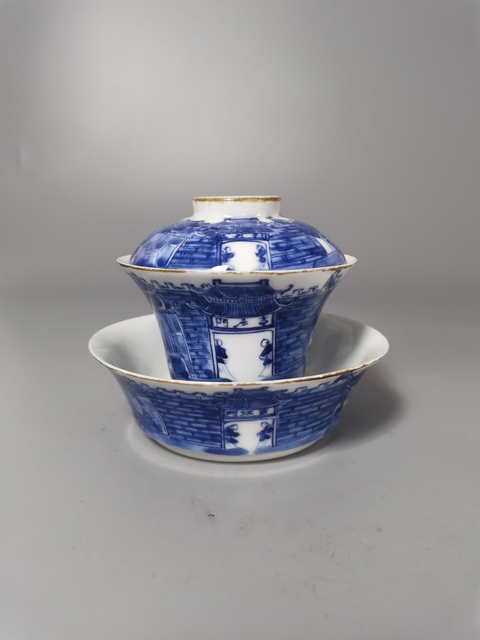 古玩陶瓷【精品】民國(guó)青花江西十景三才蓋杯拍賣,當(dāng)前價(jià)格1718元