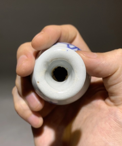 古玩陶瓷青花花卉紋玉壺春瓶真品鑒賞圖