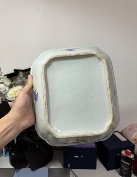 古玩陶瓷青花山水人物紋盤真品鑒賞圖