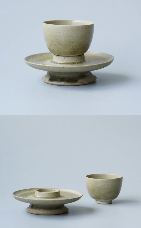 古玩陶瓷唐代相州窯杯盞一套真品鑒賞圖