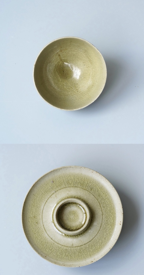 古玩陶瓷唐代相州窯杯盞一套真品鑒賞圖