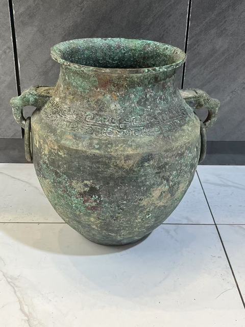 古玩銅器獸目交連紋銅罐真品鑒賞圖