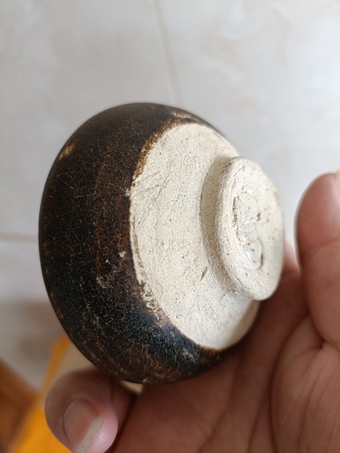 古玩陶瓷吉州窯褐釉水盂真品鑒賞圖