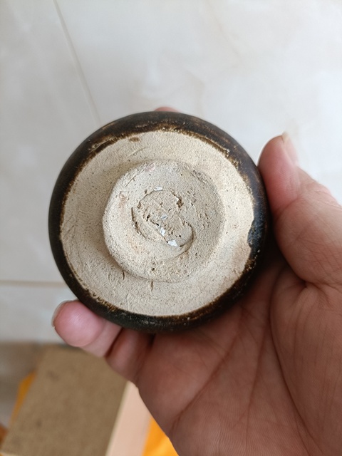 古玩陶瓷吉州窯褐釉水盂真品鑒賞圖