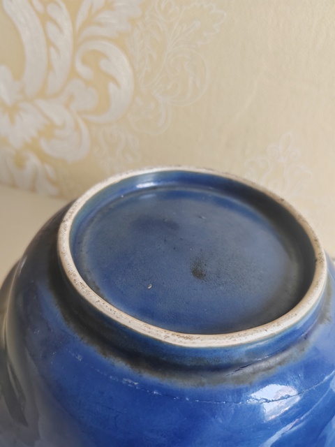 古玩陶瓷藍上藍品種八仙人物花口碗真品鑒賞圖