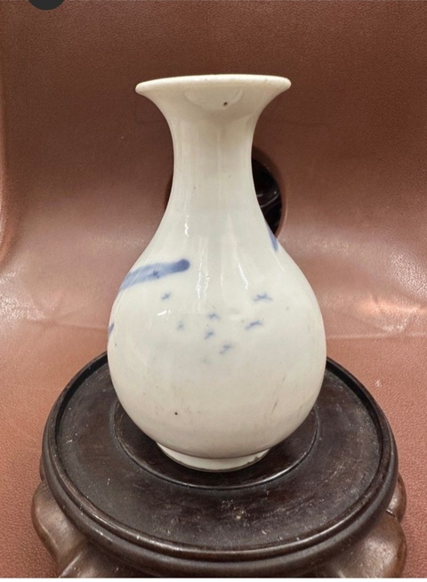 古玩陶瓷青花人物故事紋玉壺春瓶真品鑒賞圖