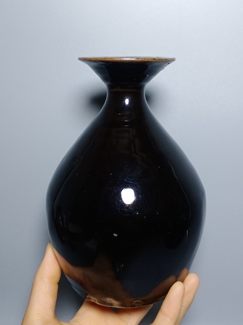 古玩陶瓷盤口瓶真品鑒賞圖