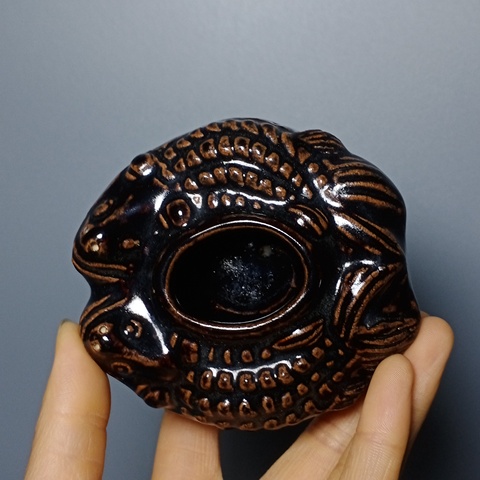 古玩陶瓷晚清?磁州窯雙魚水呈拍賣,當前價格1200元
