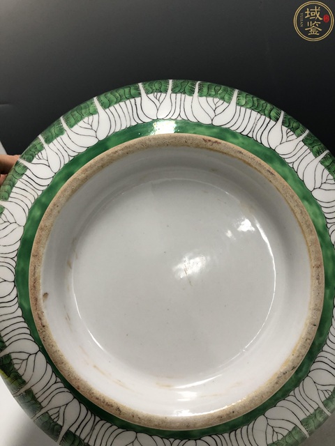 古玩陶瓷廣彩百財蝴蝶紋潘趣碗真品鑒賞圖