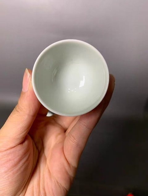 古玩陶瓷日本明治青花龍紋高足杯真品鑒賞圖