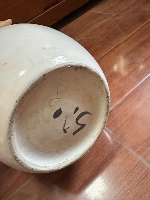 古玩陶瓷粉彩喜鵲登梅冬瓜罐真品鑒賞圖