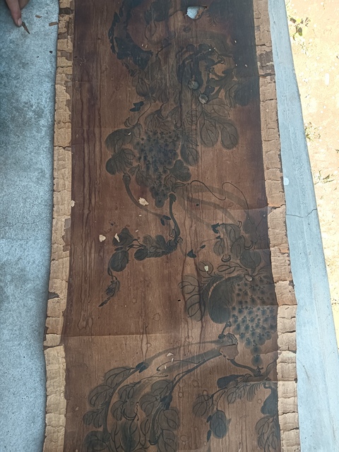 古玩字畫花卉四屏真品鑒賞圖