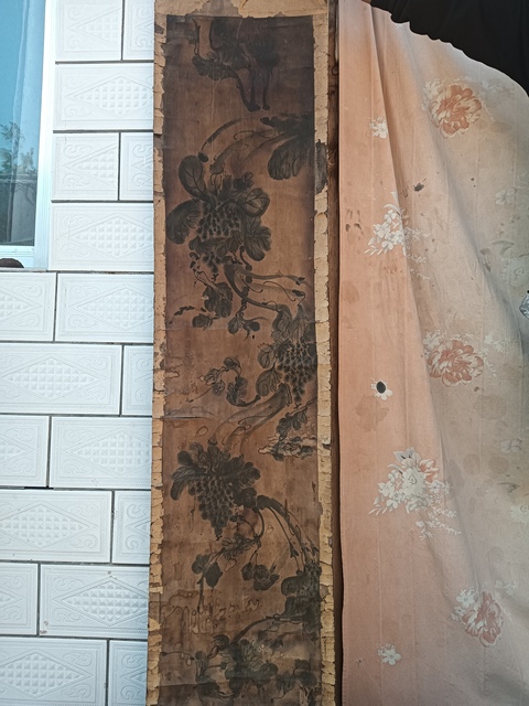 古玩字畫花卉四屏真品鑒賞圖