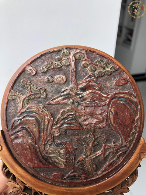 古玩陶瓷清晚·壽山石圓屏拍賣,當前價格6500元