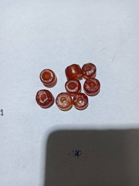 古玩玉器仿西周瑪瑙珠真品鑒賞圖