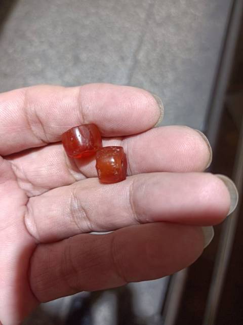 古玩玉器仿西周瑪瑙珠真品鑒賞圖