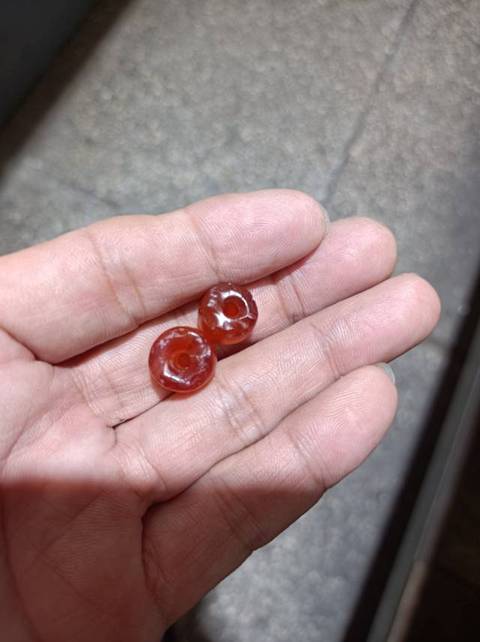 古玩玉器仿西周瑪瑙珠真品鑒賞圖