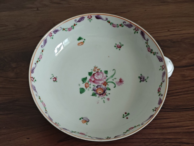 古玩陶瓷清乾隆.廣彩花卉紋盤拍賣,當前價格1900元