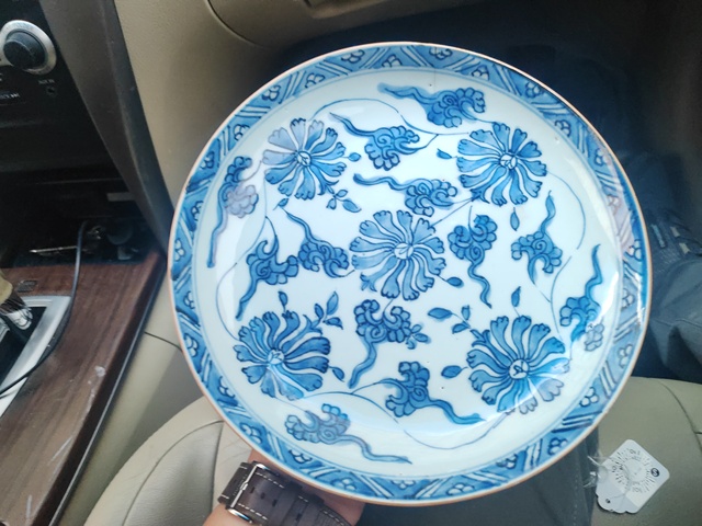 古玩陶瓷康熙 青花纏枝蓮紋盤拍賣,當前價格1300元