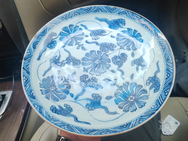 古玩陶瓷康熙 青花纏枝蓮紋盤拍賣,當前價格1300元