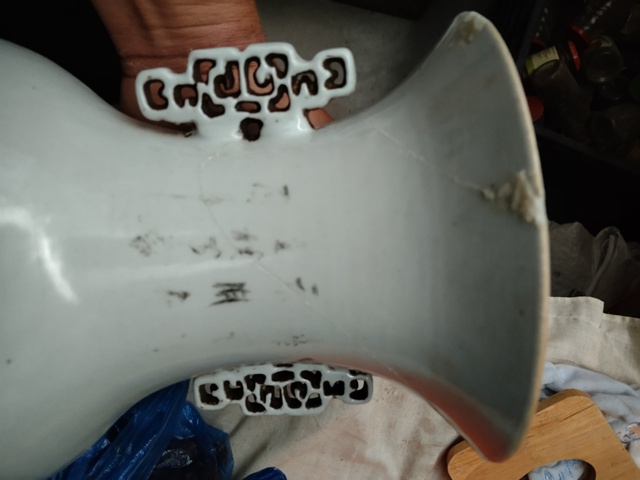 古玩陶瓷粉彩人物詩文雙耳瓶咸豐年間的粉彩瓶拍賣,當前價格8999元