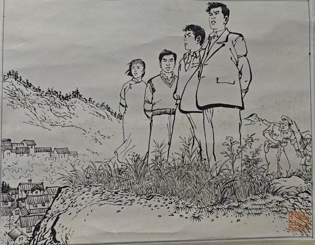 古玩字畫已故中美協(xié)理事連環(huán)畫大師顧炳鑫線描連環(huán)畫稿拍賣,當前價格12000元