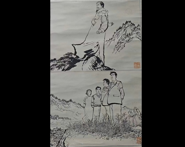 古玩字畫已故中美協(xié)理事連環(huán)畫大師顧炳鑫線描連環(huán)畫稿拍賣,當前價格12000元