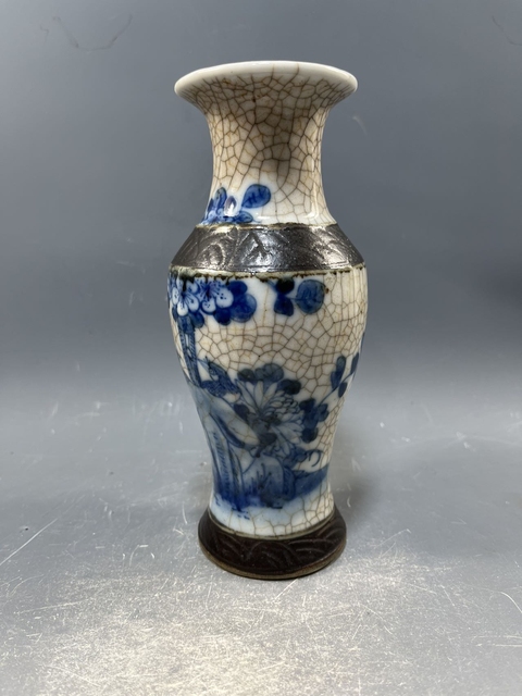 古玩陶瓷【清晚】哥釉青花花鳥紋觀音瓶【傳世佳品】【收藏珍品】拍賣,當前價格0元