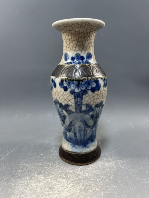 古玩陶瓷【清晚】哥釉青花花鳥紋觀音瓶【傳世佳品】【收藏珍品】拍賣,當前價格0元