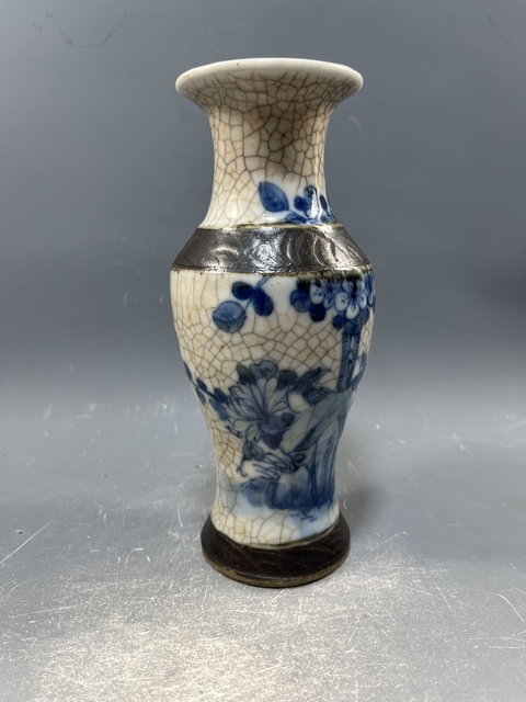 古玩陶瓷【清晚】哥釉青花花鳥紋觀音瓶【傳世佳品】【收藏珍品】拍賣,當前價格0元