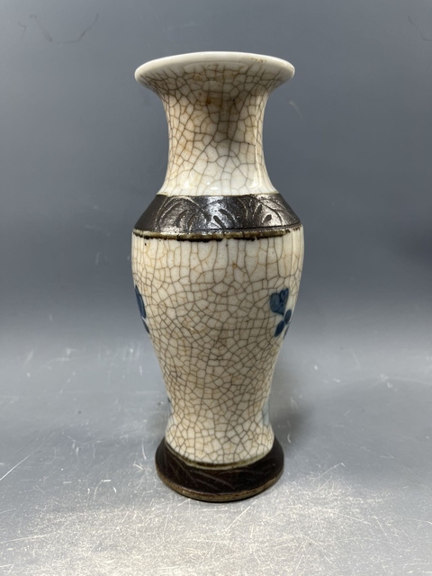 古玩陶瓷【清晚】哥釉青花花鳥紋觀音瓶【傳世佳品】【收藏珍品】拍賣,當前價格0元