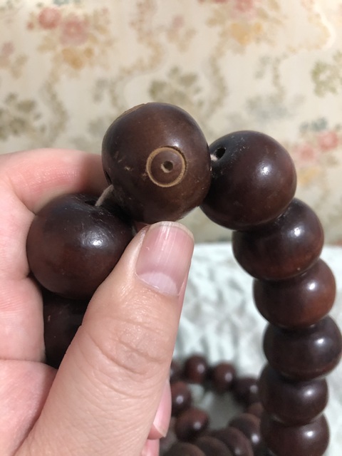 古玩雜項民國木珠串-串珠-文玩-超大珠子拍賣,當前價格140元