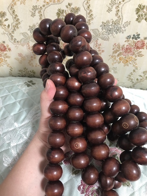古玩雜項民國木珠串-串珠-文玩-超大珠子拍賣,當前價格140元