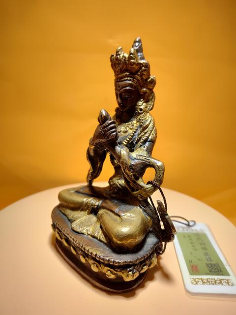 古玩銅器清代藏傳銅鎏金金剛總持佛珍品,聞德評級拍賣,當前價格48000元