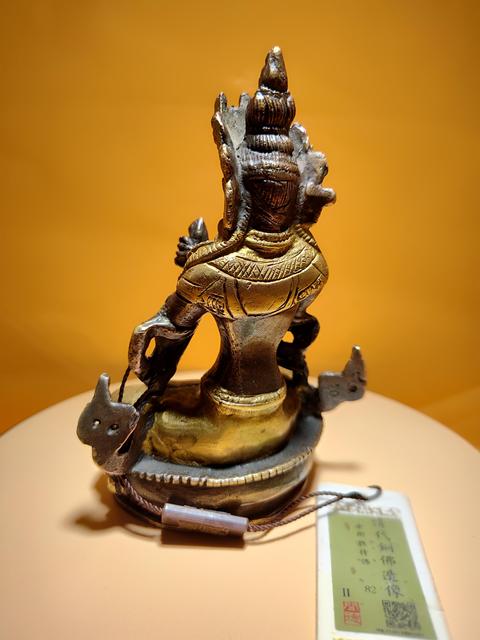 古玩銅器清代藏傳銅鎏金金剛總持佛珍品,聞德評級拍賣,當前價格48000元