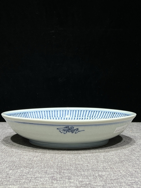 古玩陶瓷青花壽字紋盤拍賣,當前價格3000元