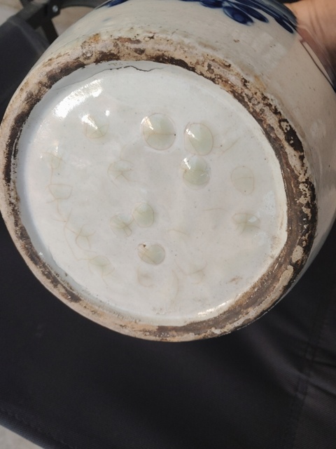 古玩陶瓷青花博古花卉紋冬瓜罐配上了蓋了拍賣,當前價格1699元