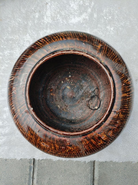 古玩陶瓷褐釉缽真品鑒賞圖