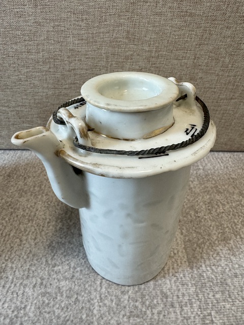 古玩陶瓷淺絳彩山水人物溫酒壺拍賣,當前價格5500元