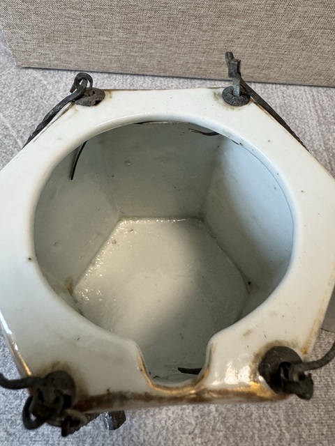 古玩陶瓷淺絳彩山水人物溫酒壺拍賣,當前價格5500元