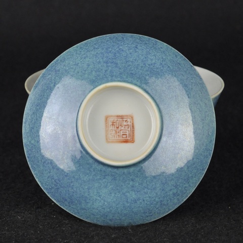古玩陶瓷民國爐鈞釉蓋碗拍賣,當(dāng)前價(jià)格3600元