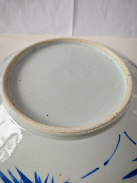 古玩陶瓷清中晚期青花山水人物紋盤拍賣，當前價格7654元