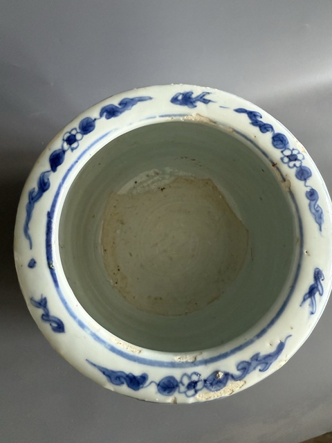 古玩陶瓷明天啟青花山水高士圖三足爐真品鑒賞圖