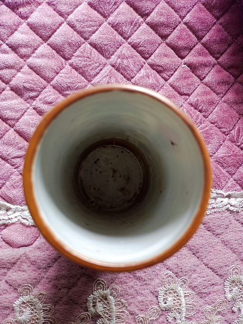 古玩陶瓷粉彩博古圖筆筒真品鑒賞圖