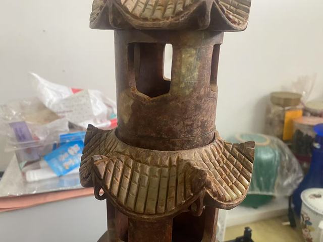 古玩玉器玉佛塔真品鑒賞圖