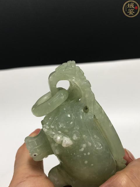 古玩陶瓷【帶保真卡】創(chuàng)匯.岫玉雙龍耳活環(huán)熏爐拍賣，當(dāng)前價(jià)格750元