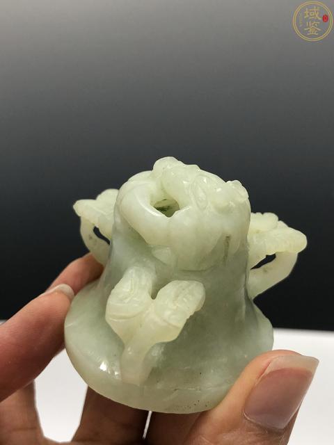古玩陶瓷【帶保真卡】創(chuàng)匯.岫玉雙龍耳活環(huán)熏爐拍賣，當(dāng)前價(jià)格750元