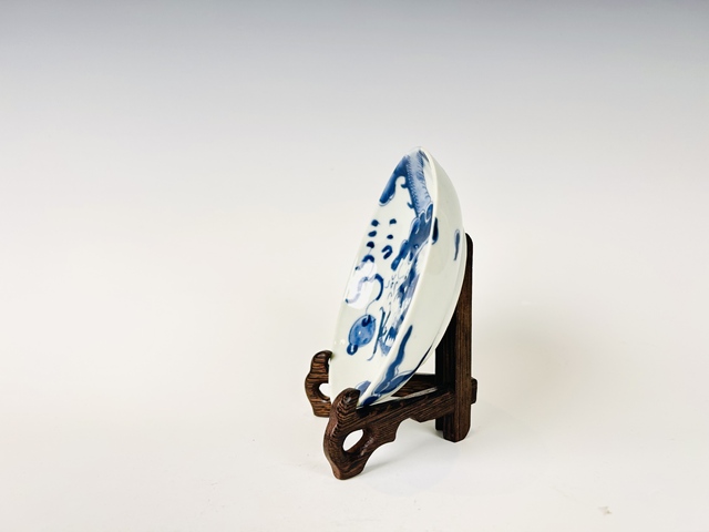 古玩陶瓷清早期·青花過墻龍紋盤拍賣，當前價格1888元