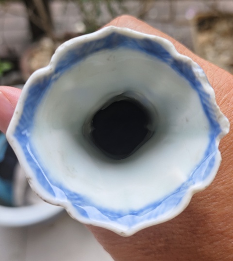 古玩陶瓷康熙青花花開富貴杯碟套裝拍賣，當(dāng)前價(jià)格588元