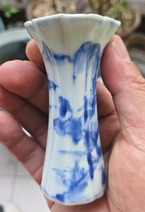 古玩陶瓷康熙青花花開富貴杯碟套裝拍賣，當(dāng)前價(jià)格588元